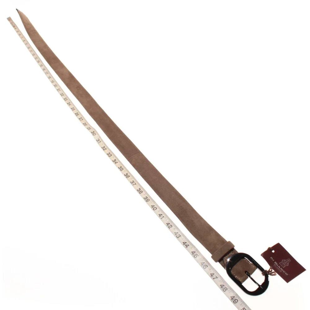 Di Bianco NWT Cut to Size Dress Belt In Solid Brown Suede Leather One Size